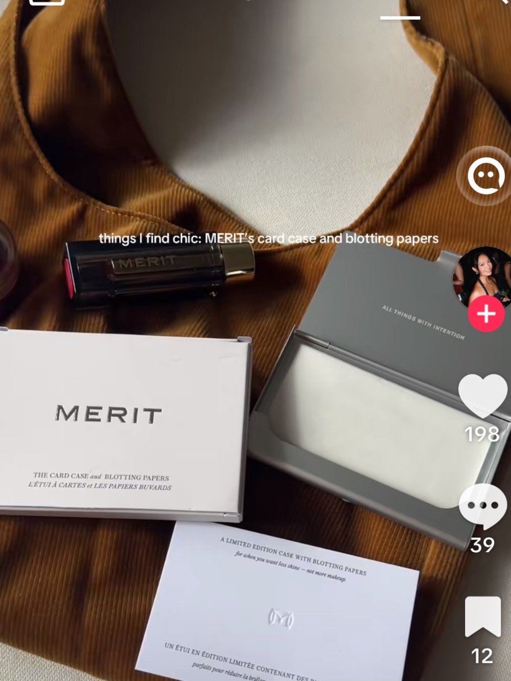 NIB MERIT Card Case and Blotting Papers